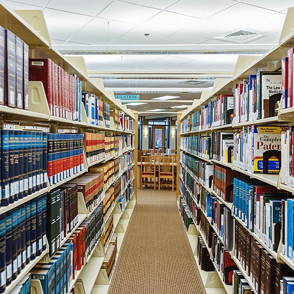 library bookshelves