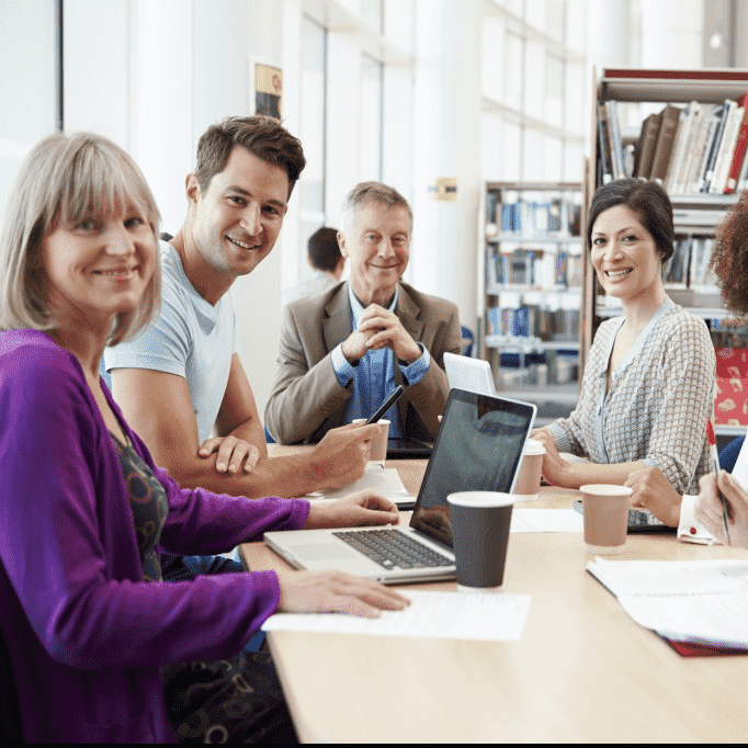 People meeting at a table