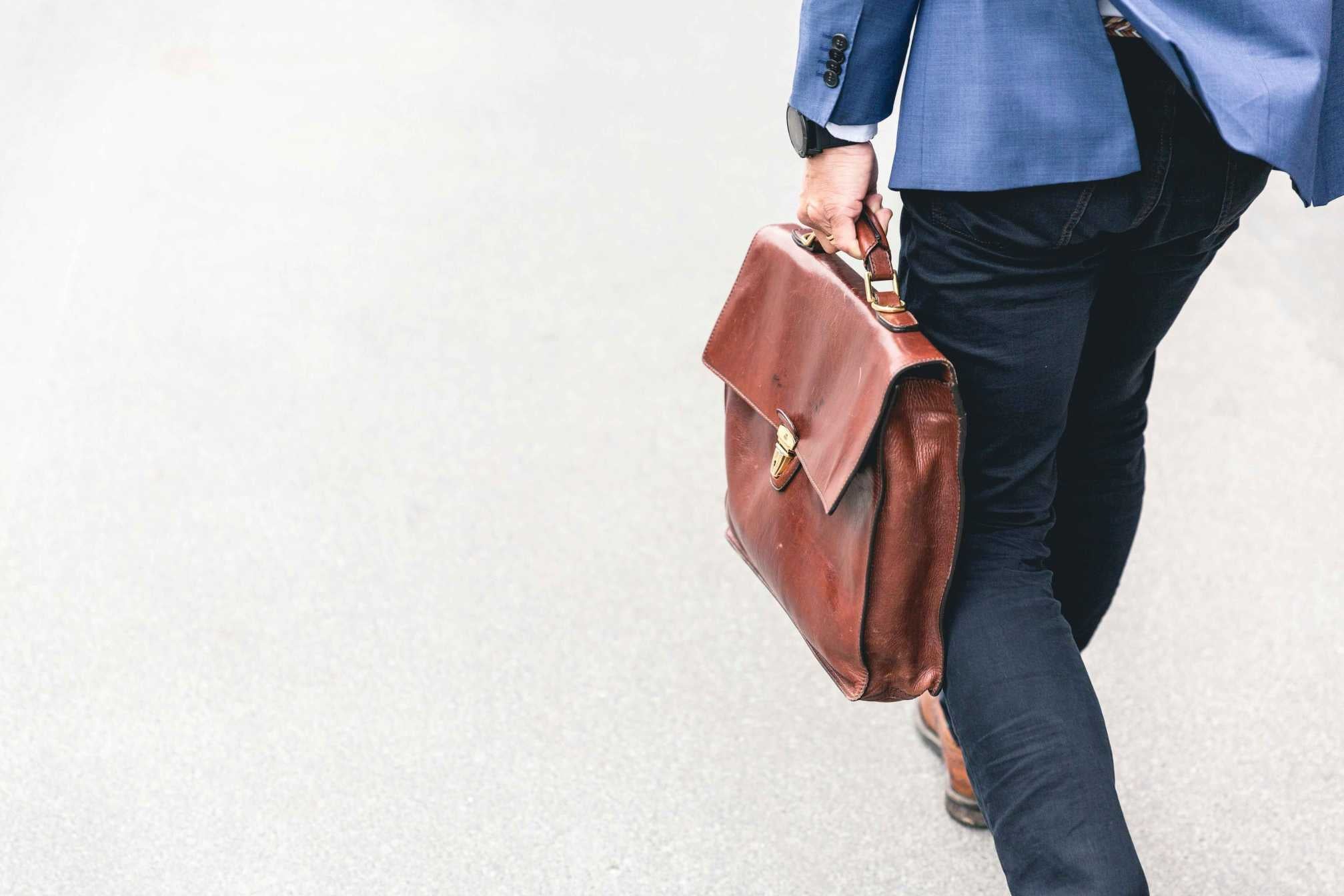 Man holding a breifcase