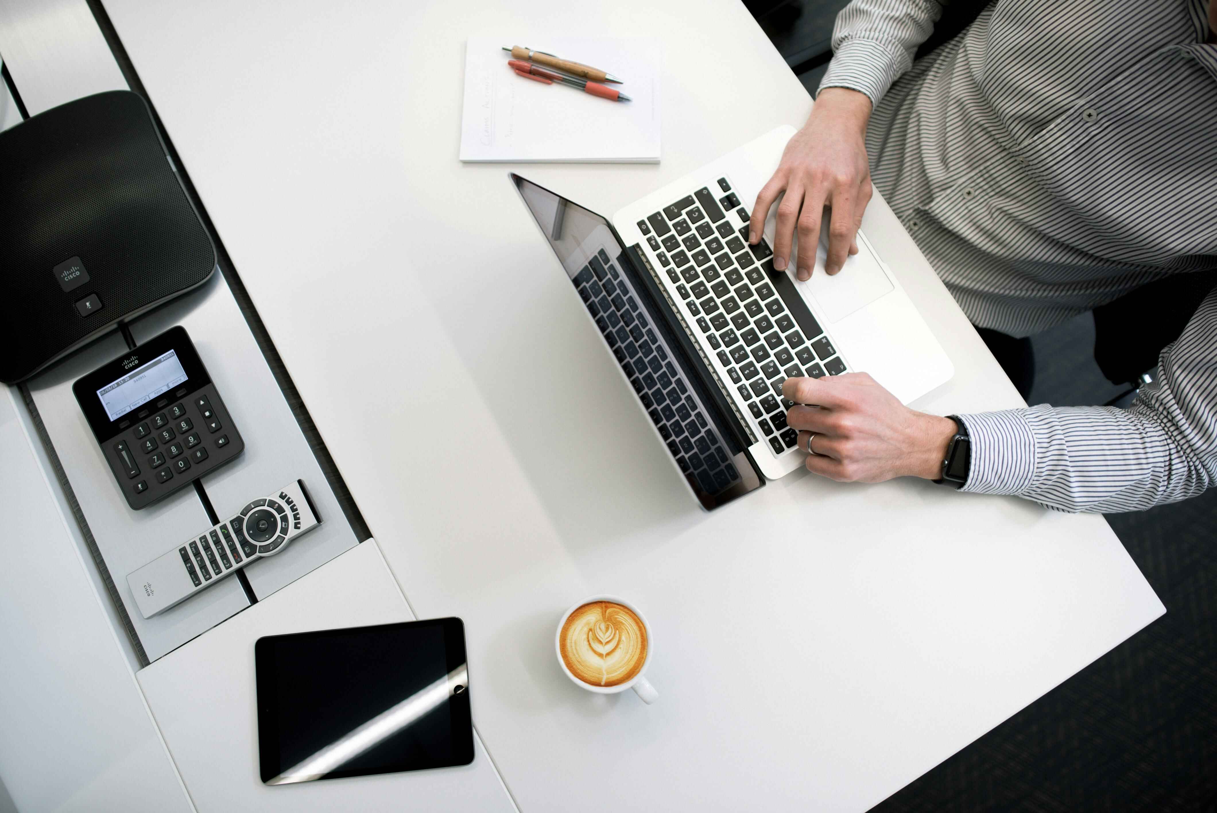 Man using a laptop