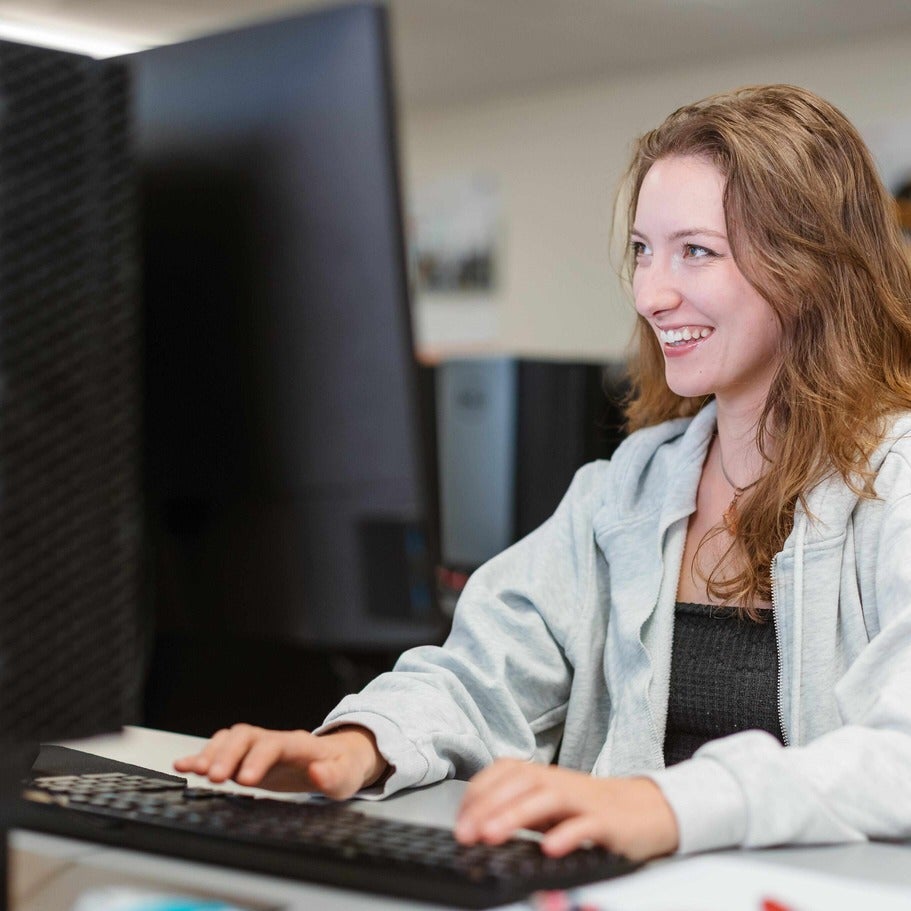 Woman on computer