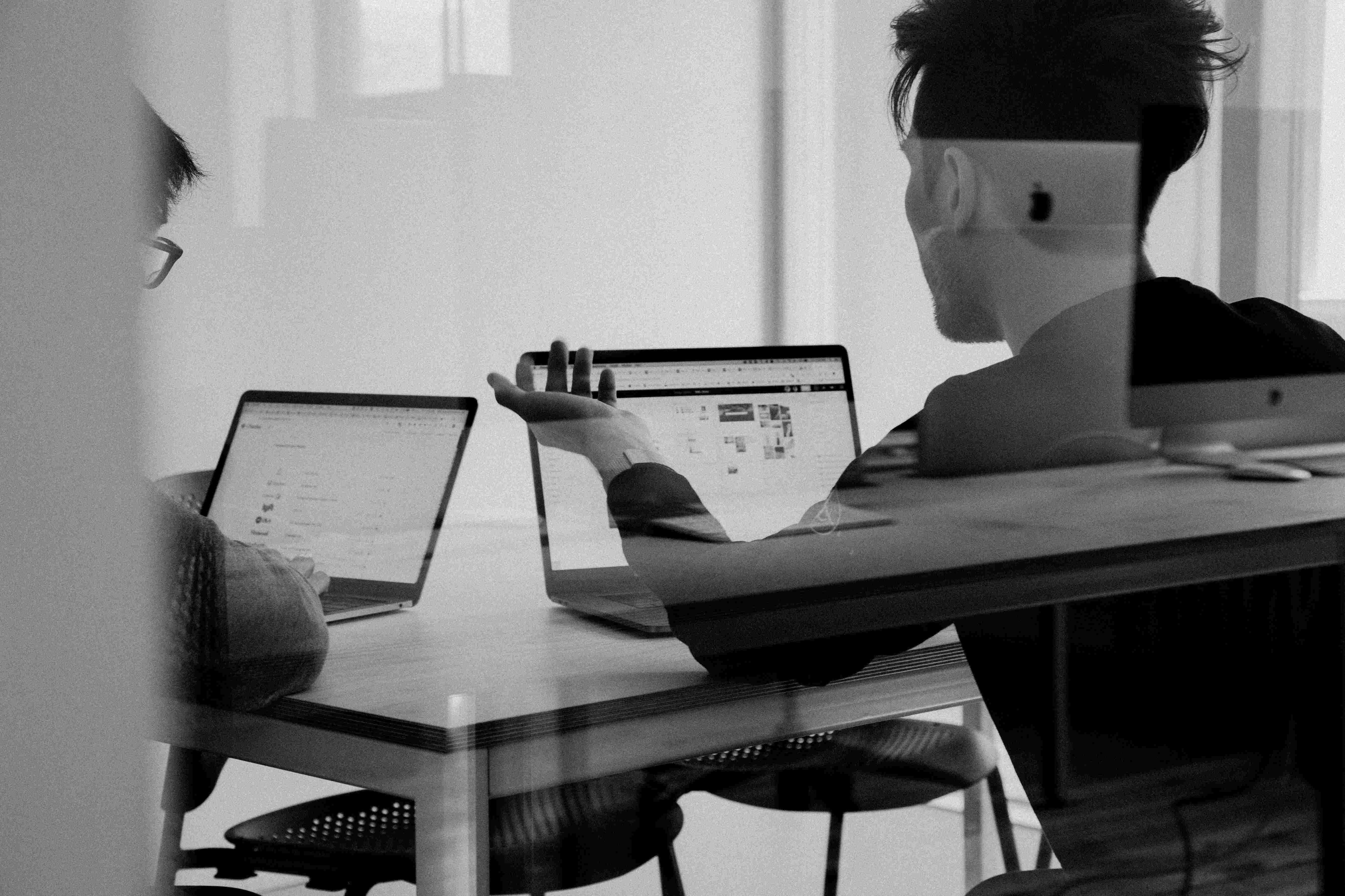 People working on computers