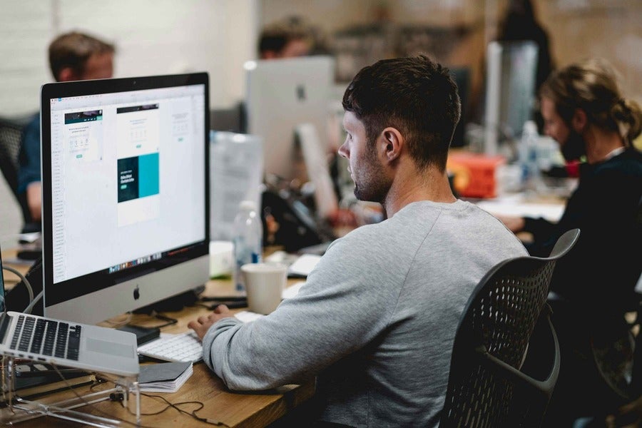 Man working at computer