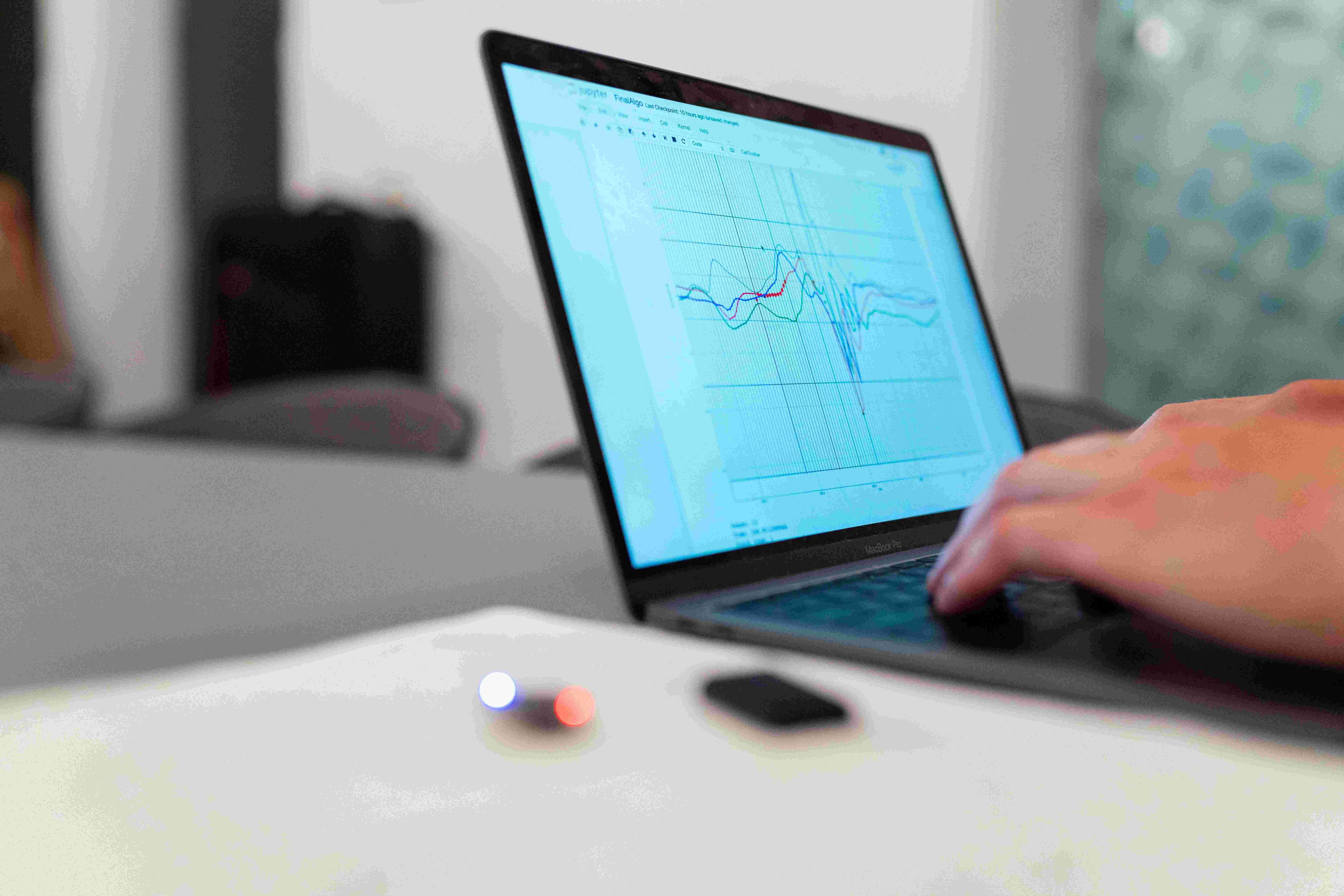 Person using a laptop
