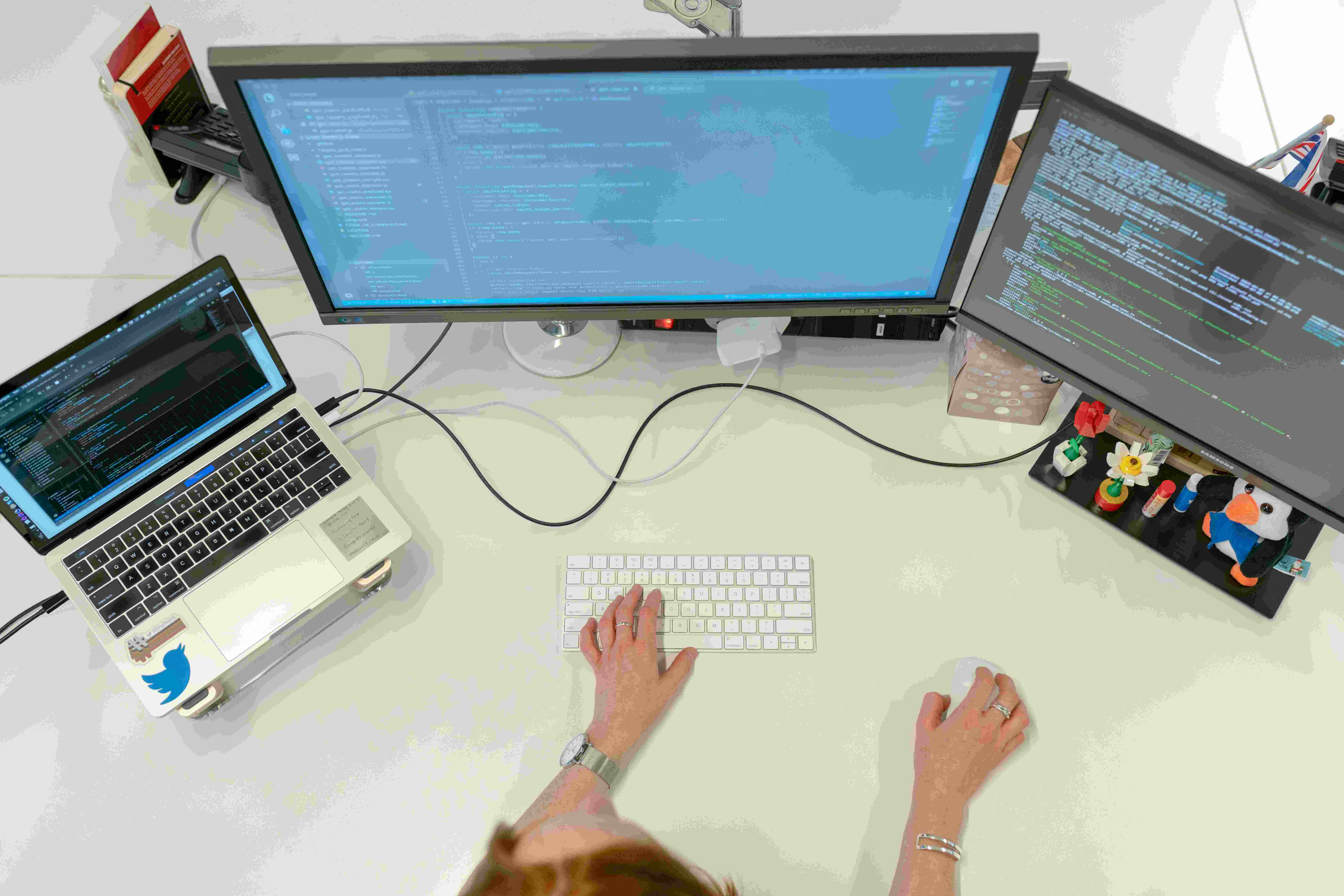 Person using a computer