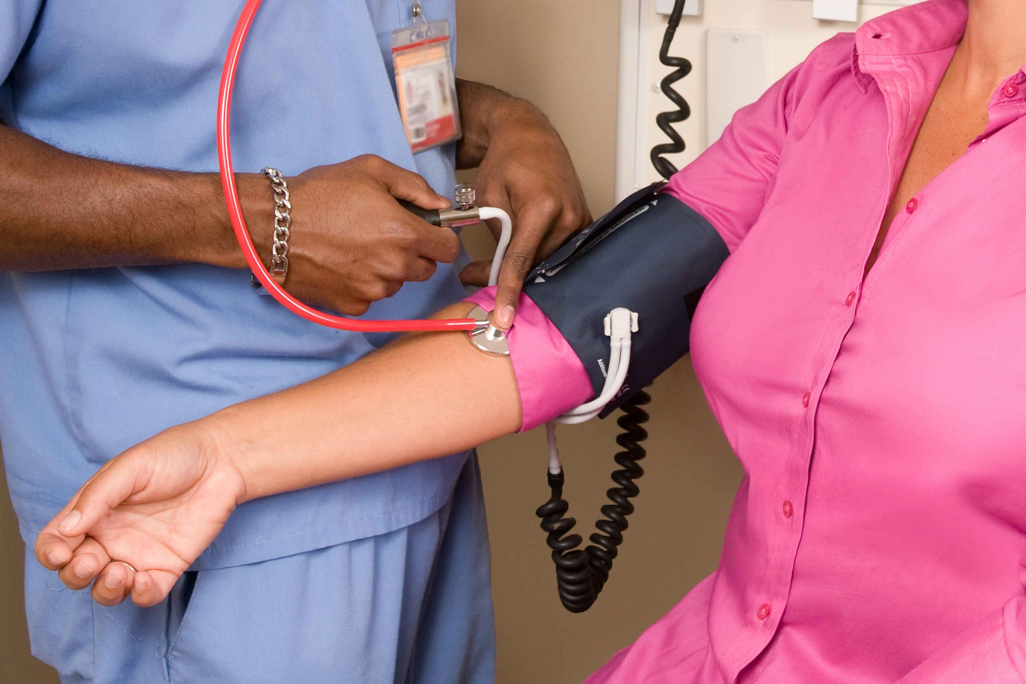 Taking blood pressure