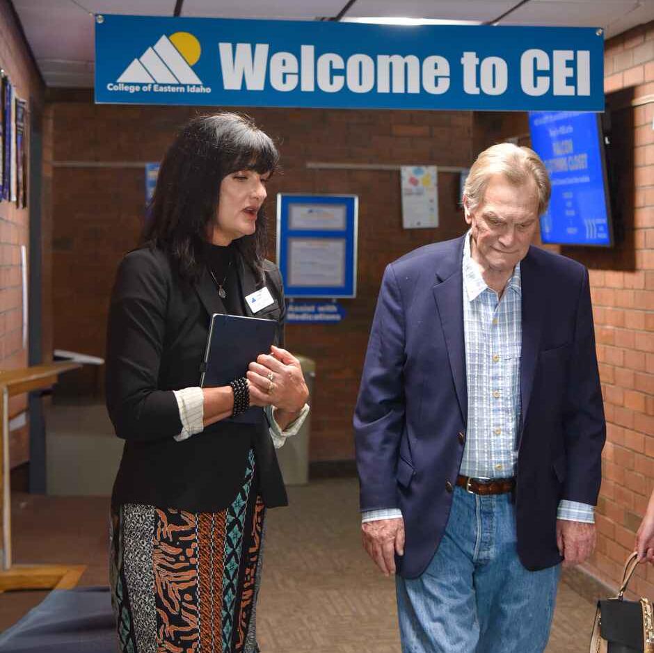 Congressman Mike Simpson and President Lori Barber tour CEI