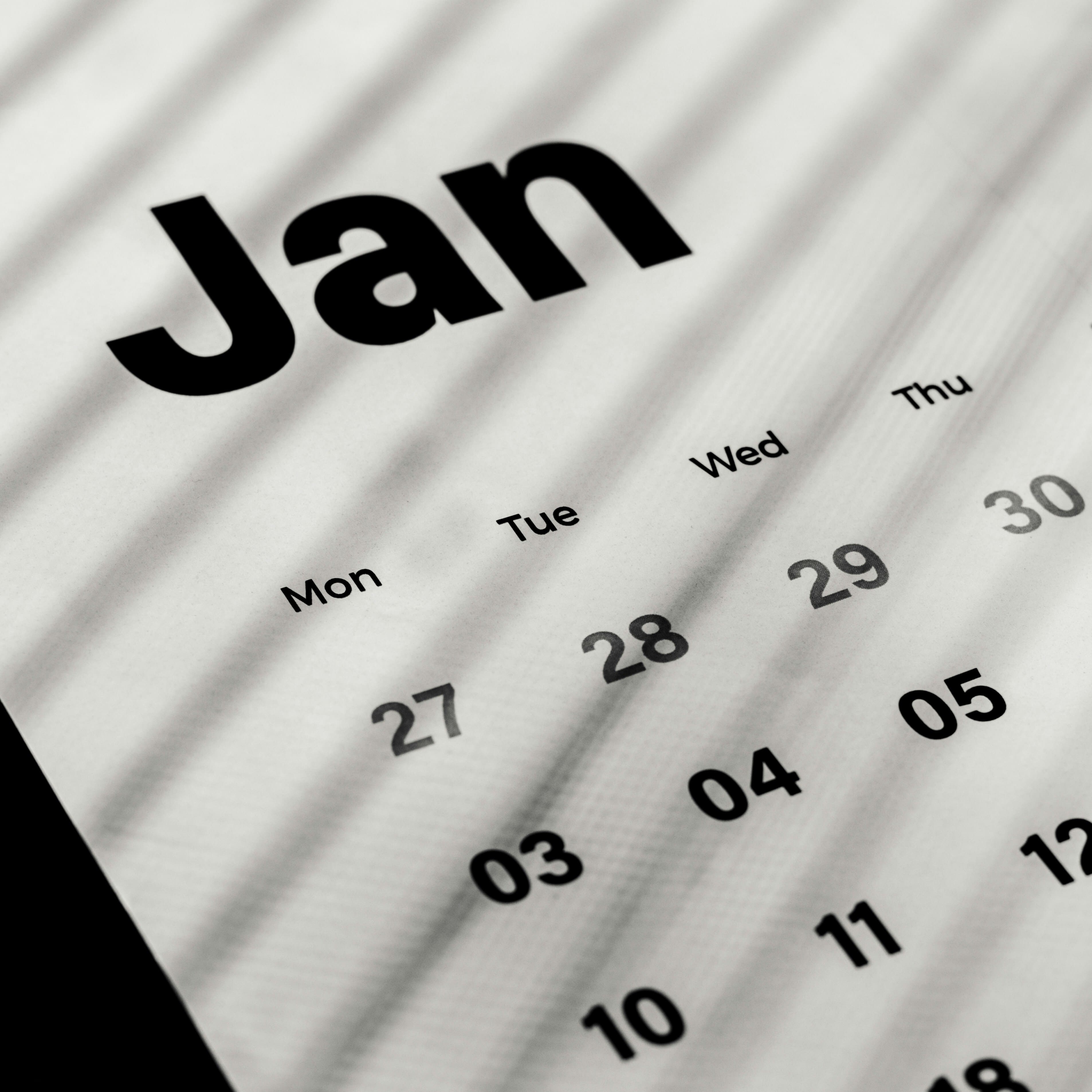 Stock photo of a calendar