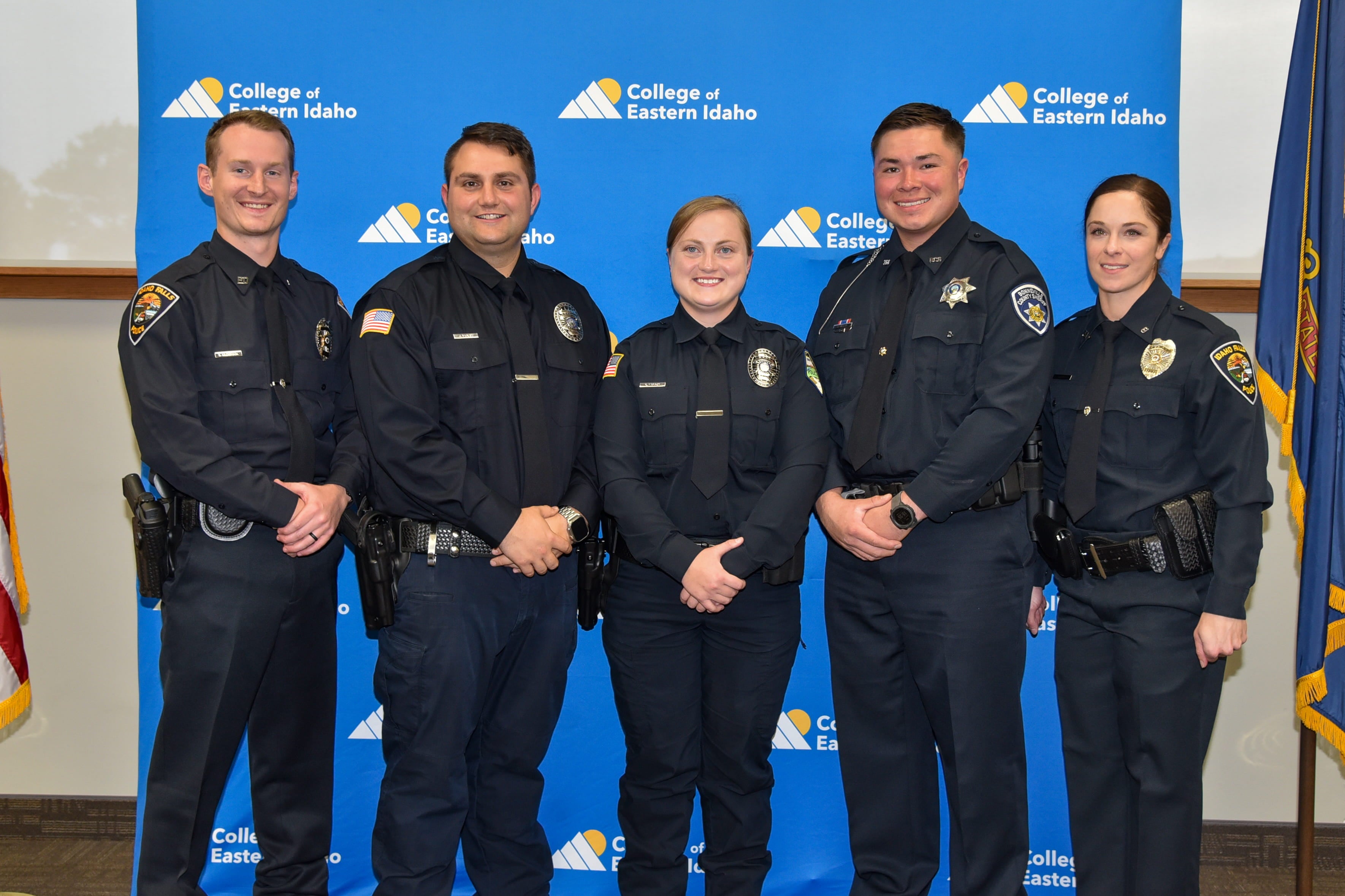 The inaugural POST graduates. Spencer Anderson, James Bagley, Kylie Hansen, Jacob Miller and Karlie Van Orden.