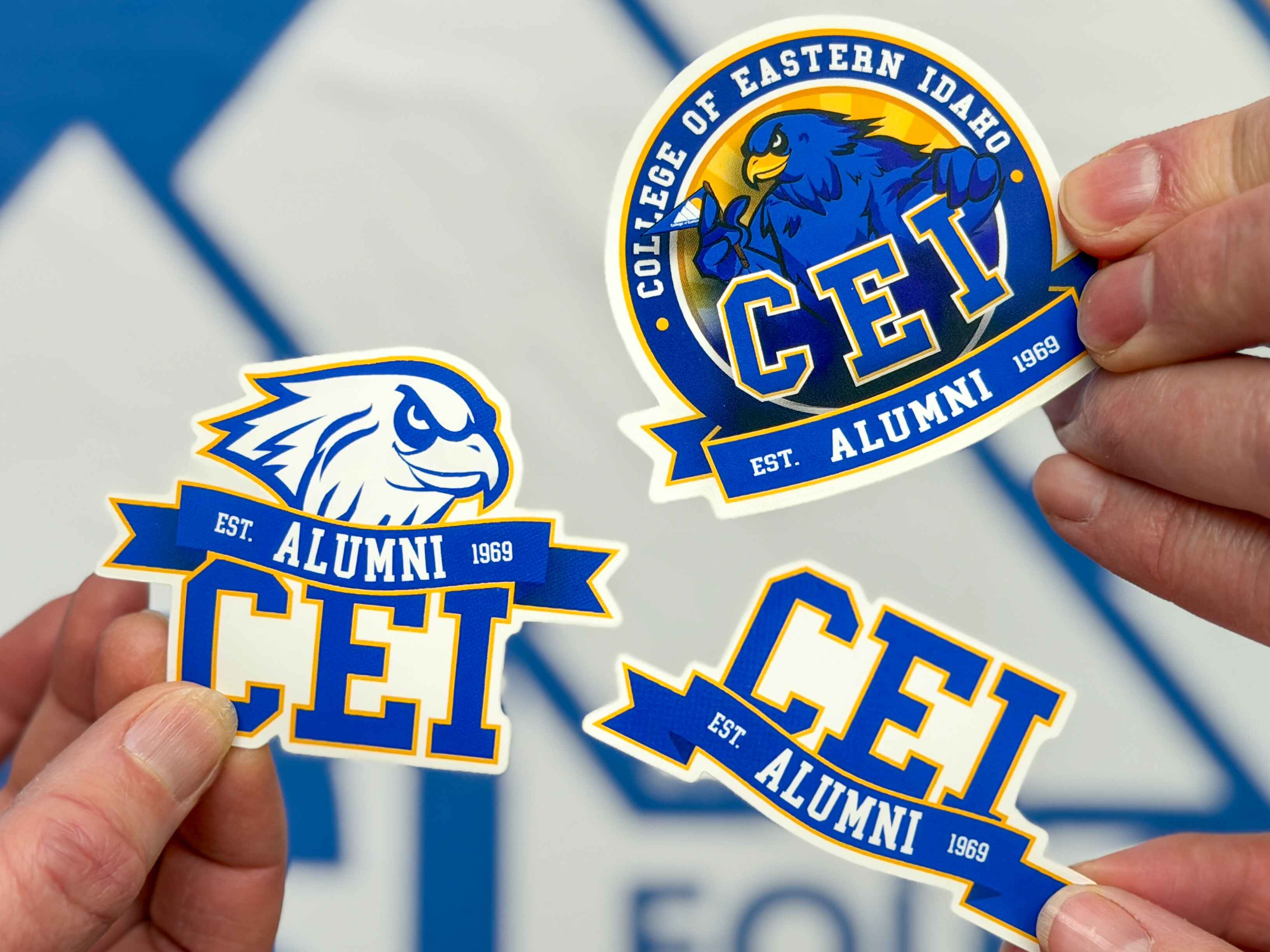 Exclusive CEI Alumni sticker designs mailed to members of the CEI Alumni Network.