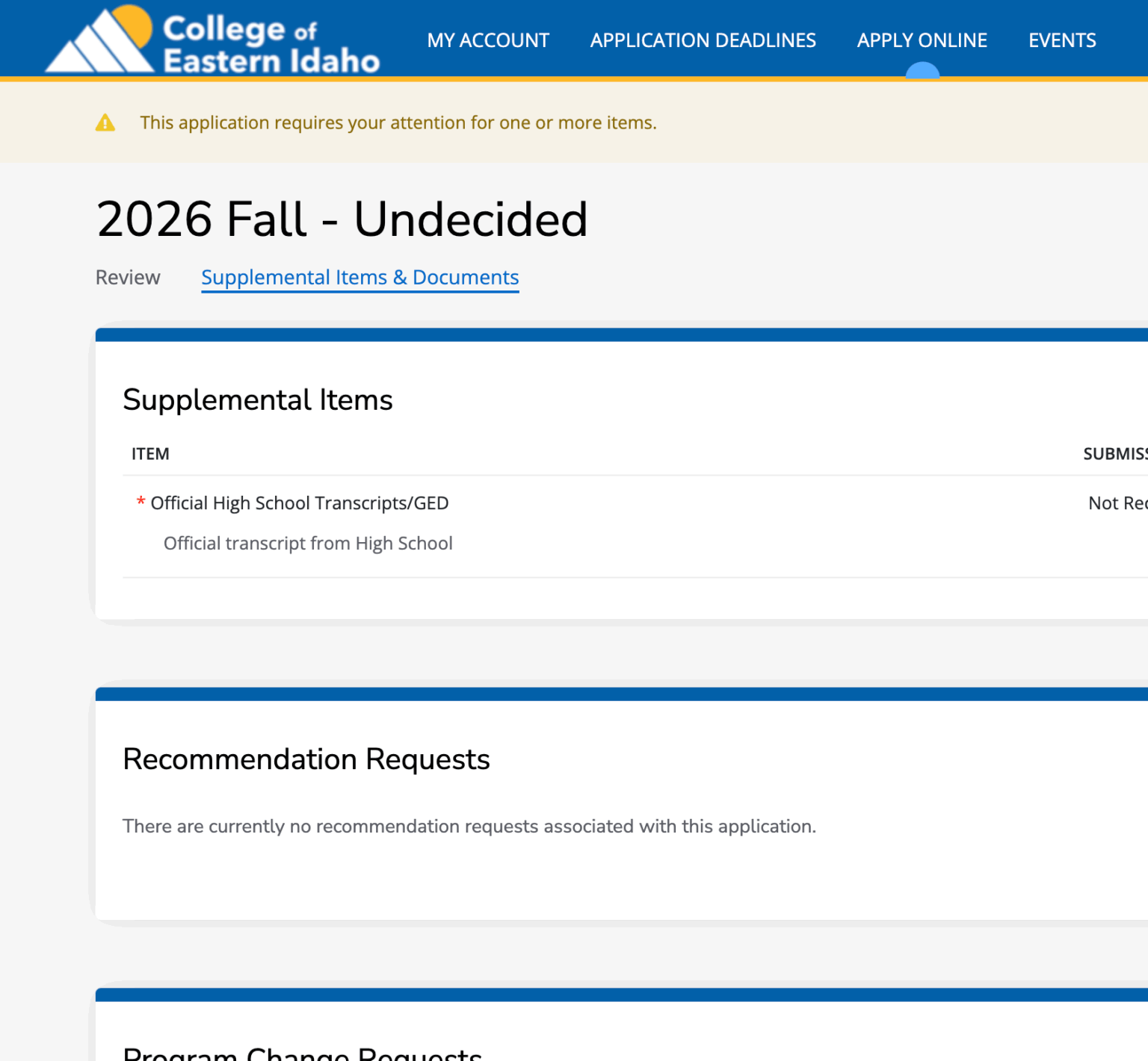 Step 5: Submit Supplemental Items & Documents