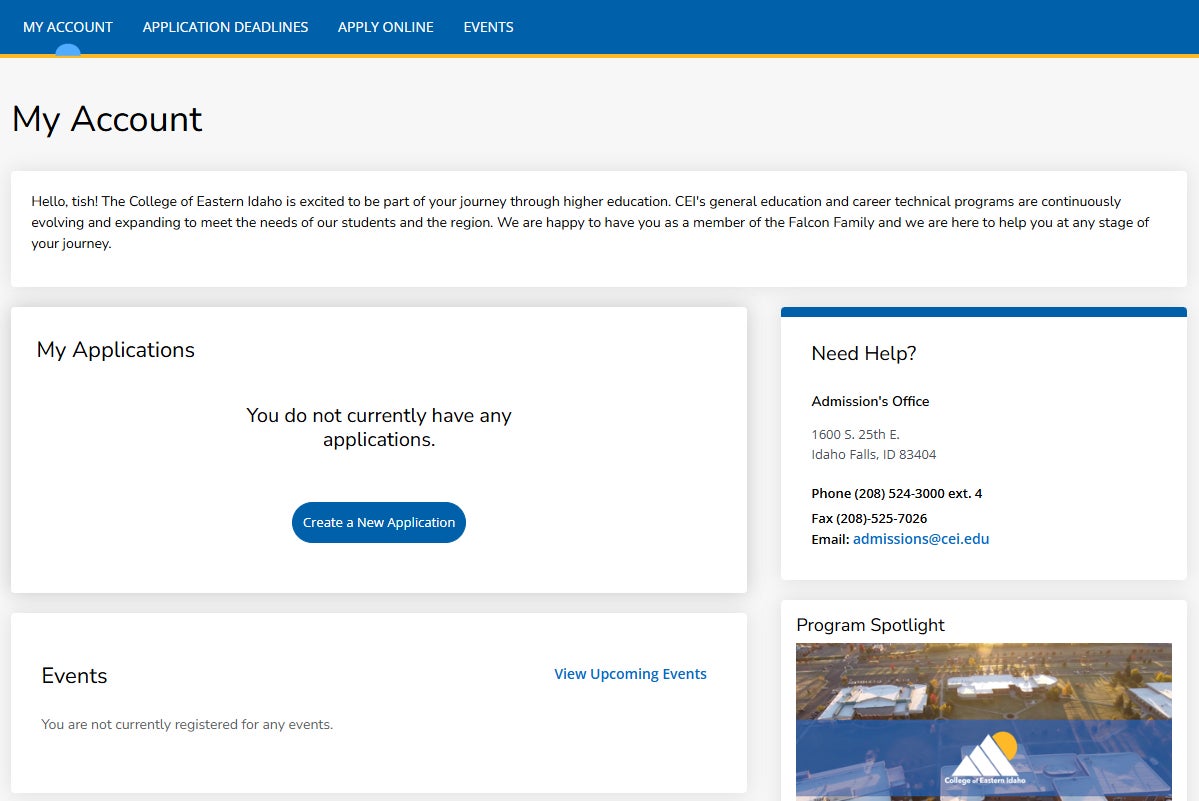 Step 3: Create a New Application