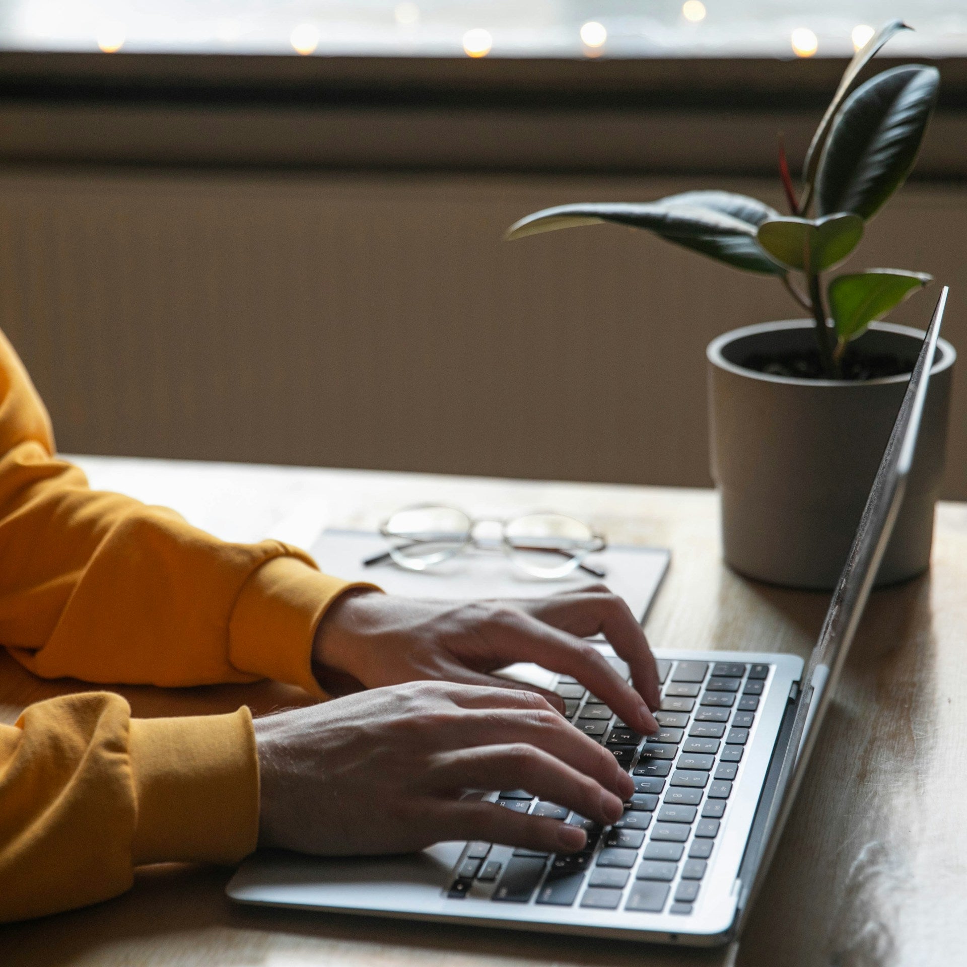 Man using computer
