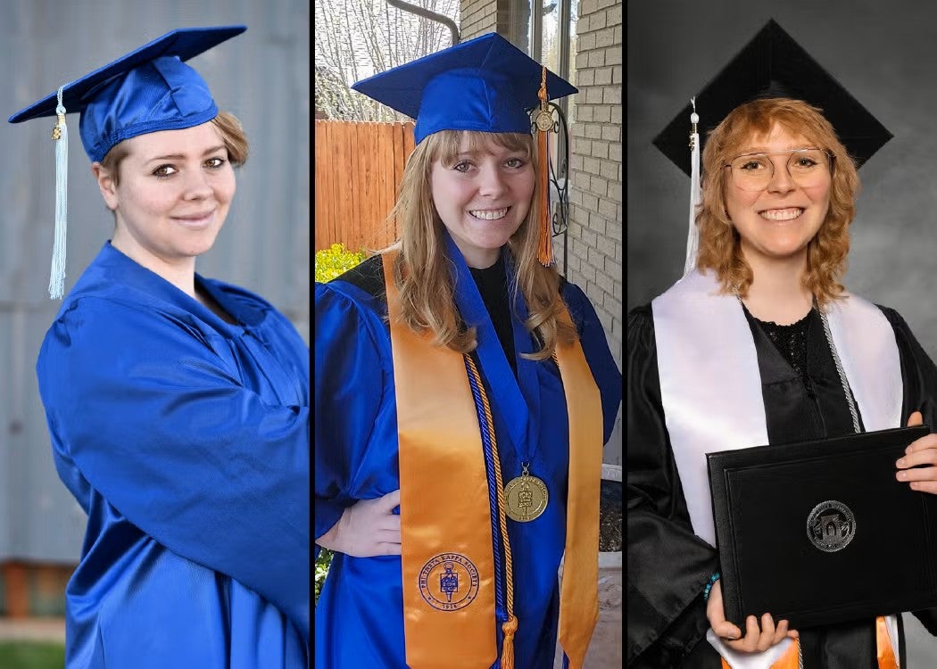 Clarissa LePage’s GED graduation, CEI graduation, and ISU graduation