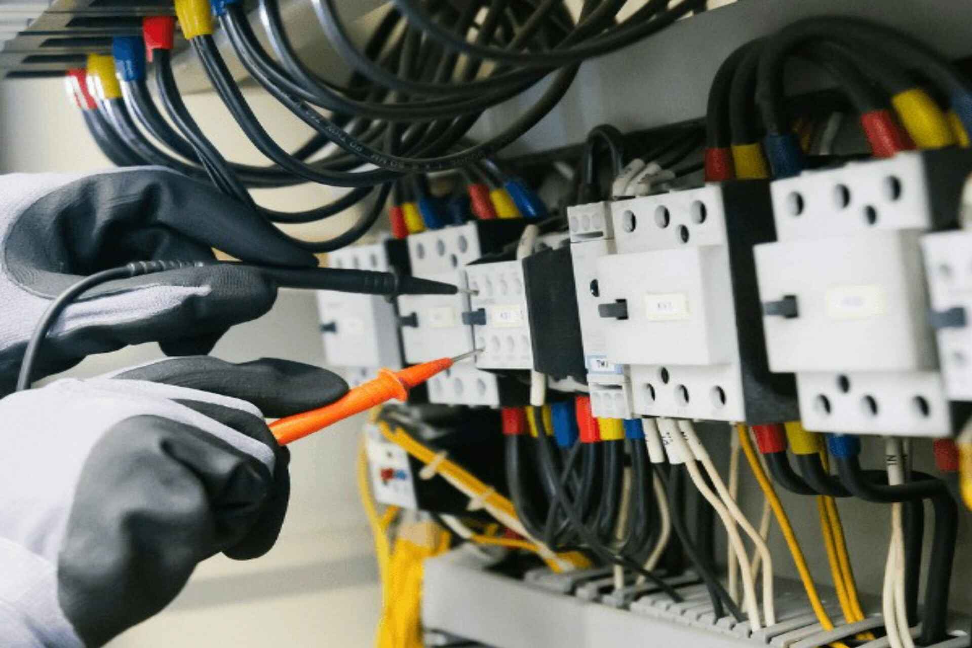 Person doing electrical work