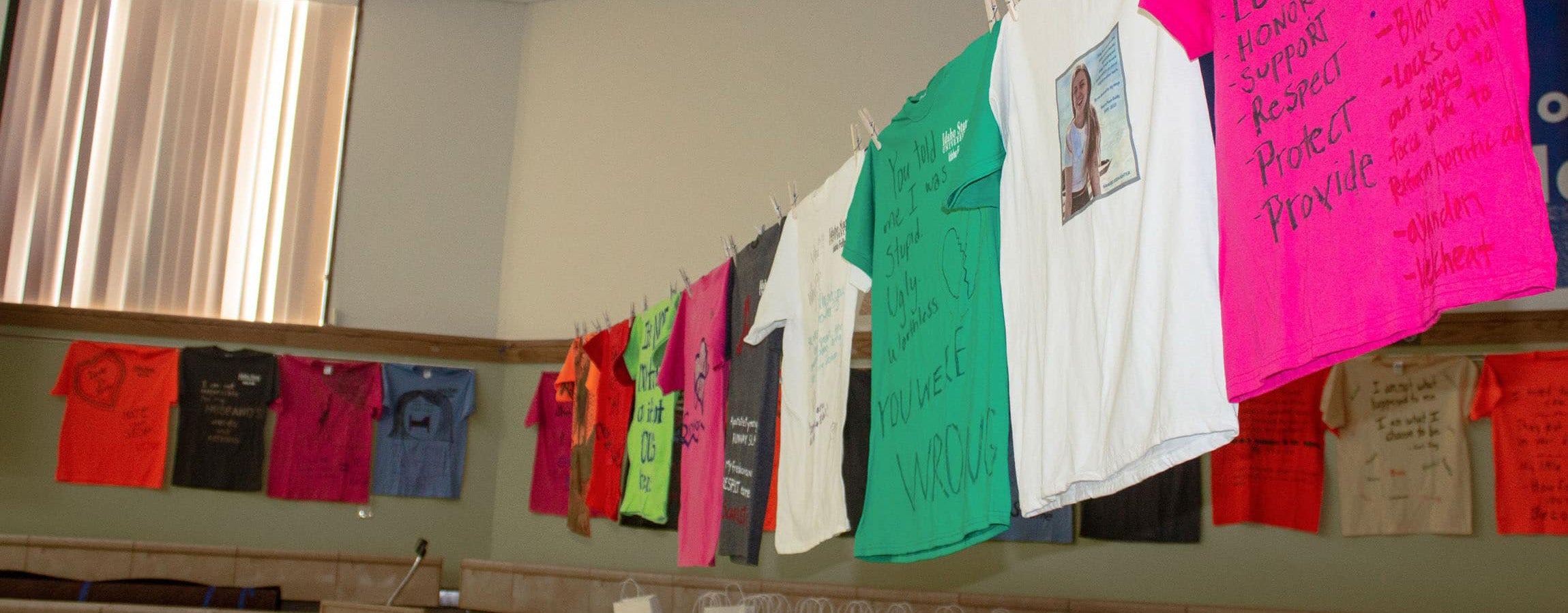 Clothesline Project banner