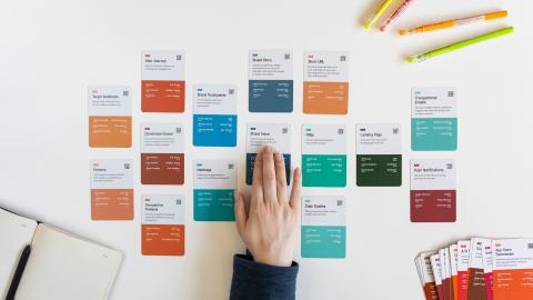 Organized project management cards