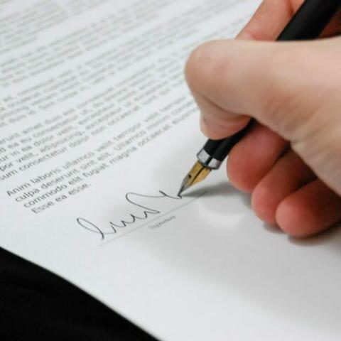 Signing a document