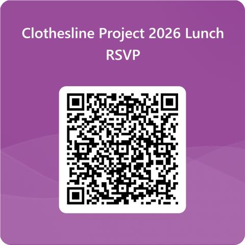 Clothesline Project 2026 Lunch RSVP QR code