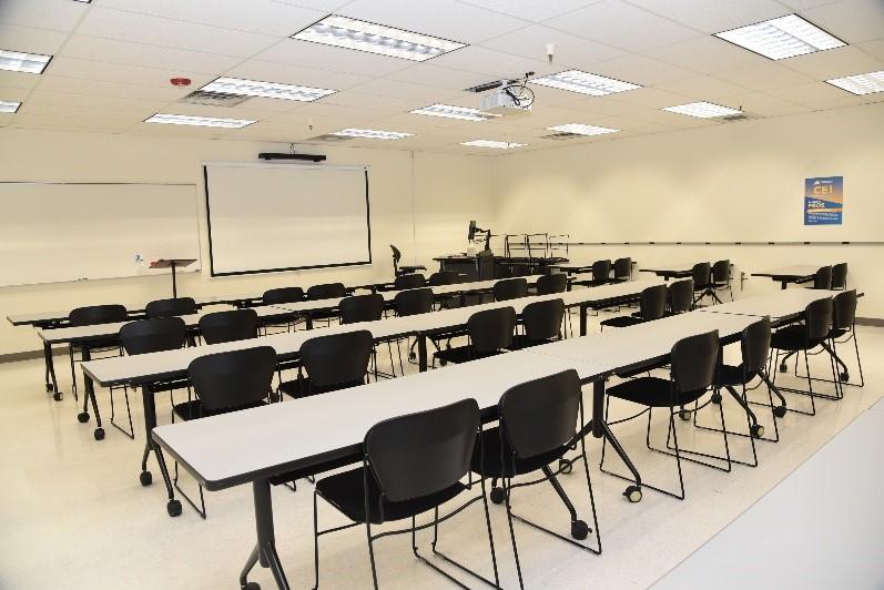 Empty classroom in the East Idaho Workforce Training Campus