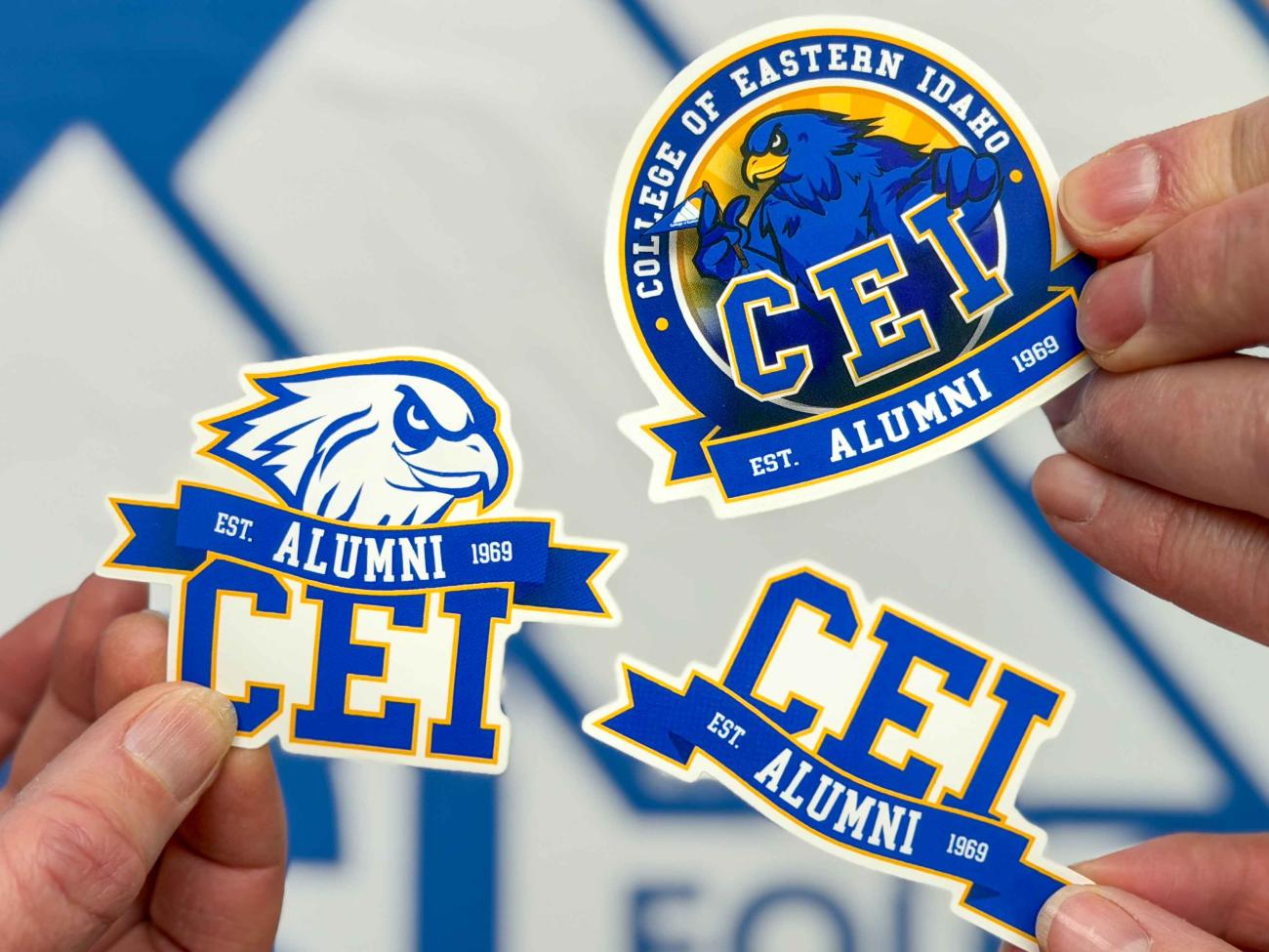 Exclusive CEI Alumni sticker designs mailed to members of the CEI Alumni Network.