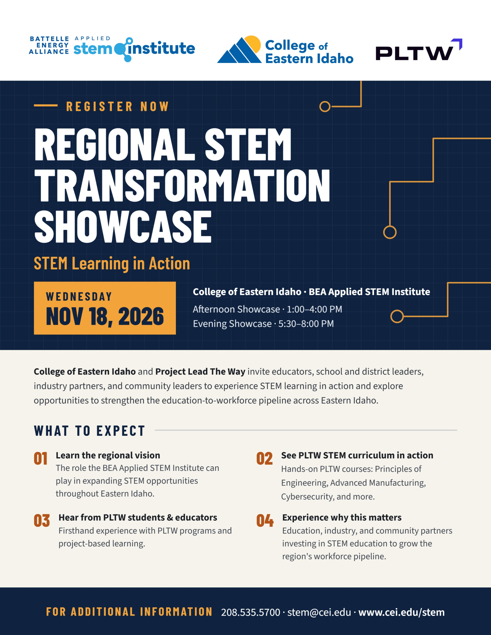 BEA Applied STEM Institute STEM Transformation Showcase