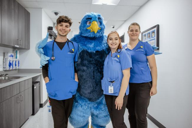 Frankie Falcon with PN Students