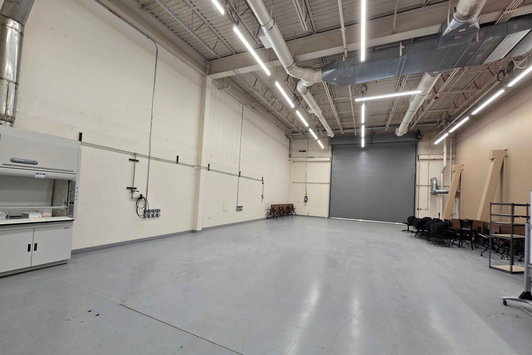 Vehicle bay of East Idaho Workforce Training Campus