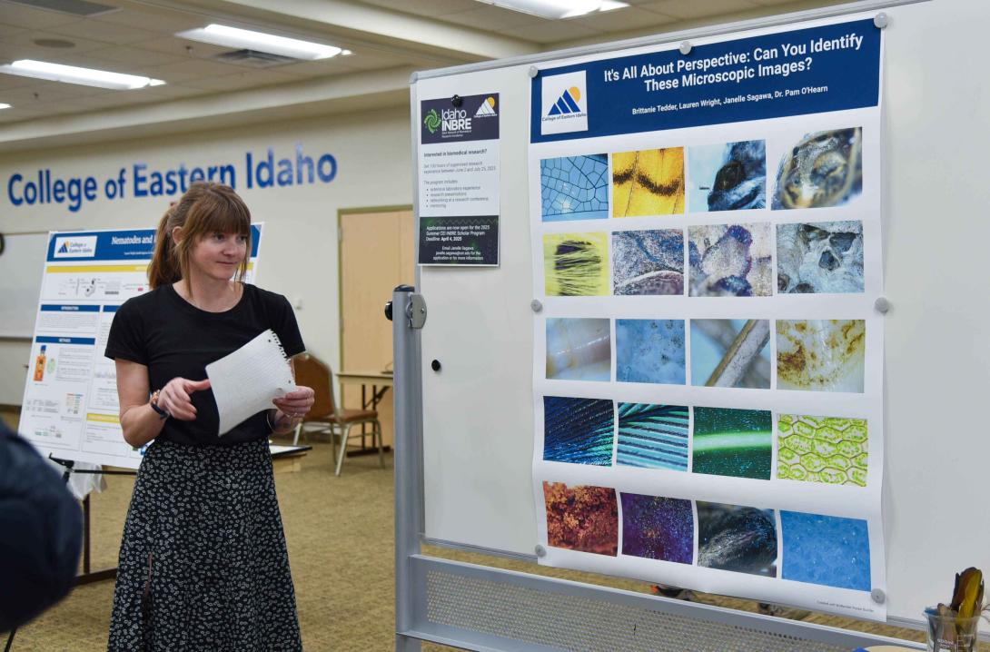 Student Lauren Wright presented her research