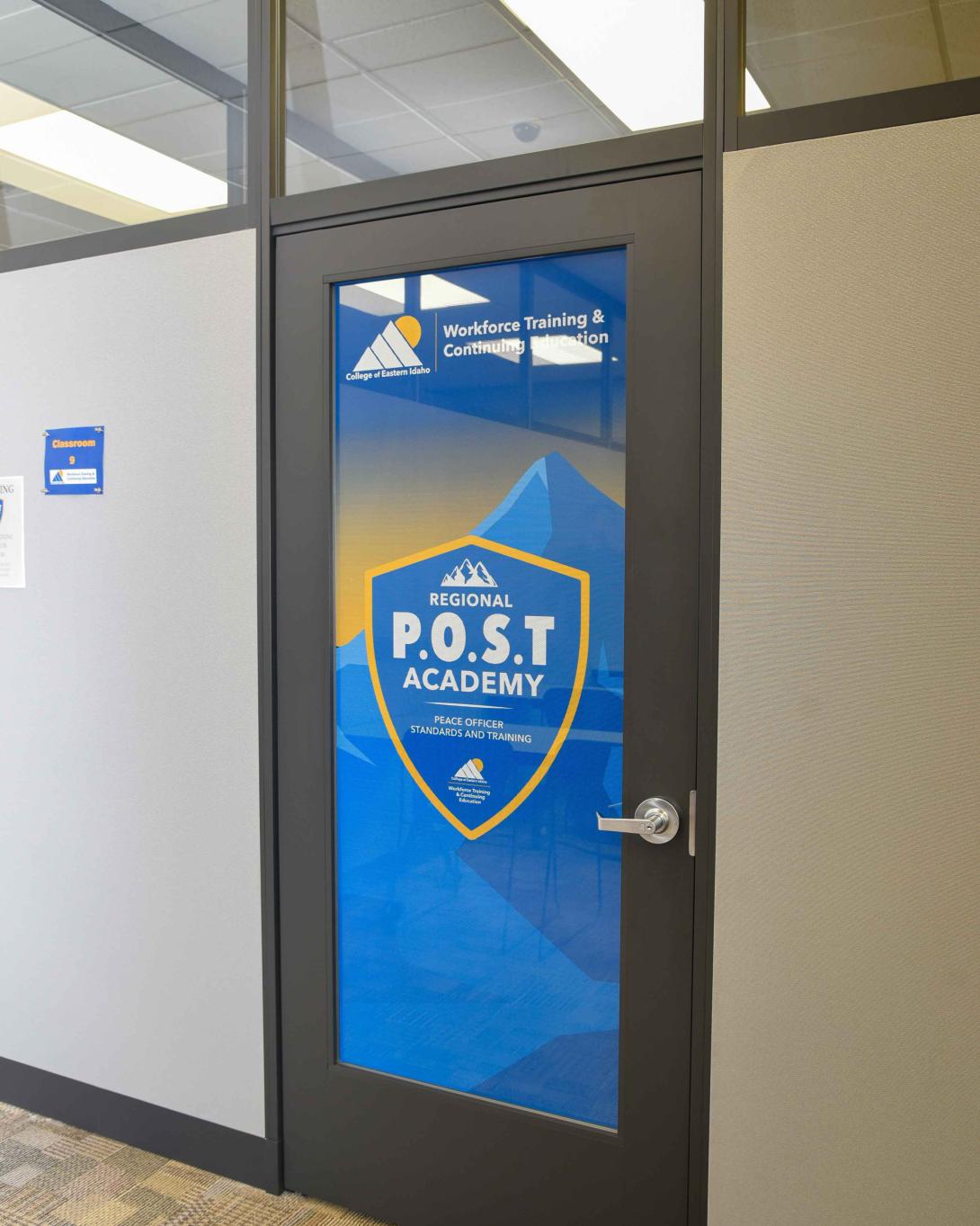 Photo of CEI POST Academy classroom door