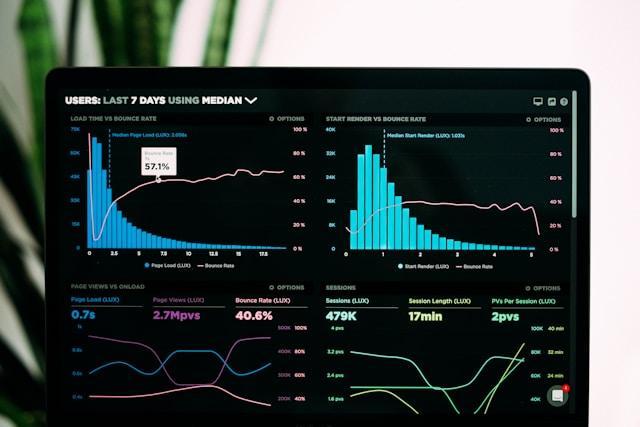 Stock image of mock data